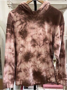Lululemon All Yours Hoodie Size 10 in Earth Tie Dye Hooded Sweatshirt Brown